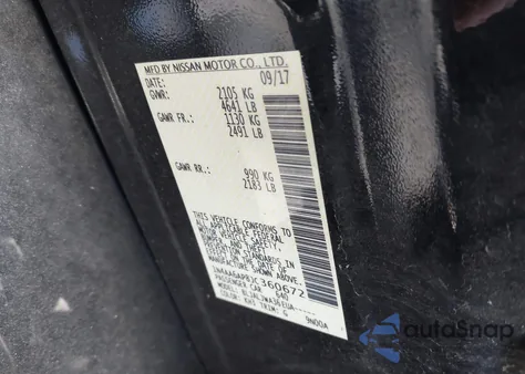 2018 Nissan Maxima 3.5 Sv z USA, uszkodzony, nr VIN 1N4AA6AP8JC360672